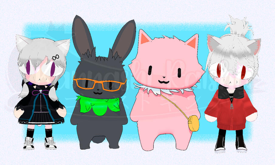 Chibis 3D Neco Arc y Furritos Chibi